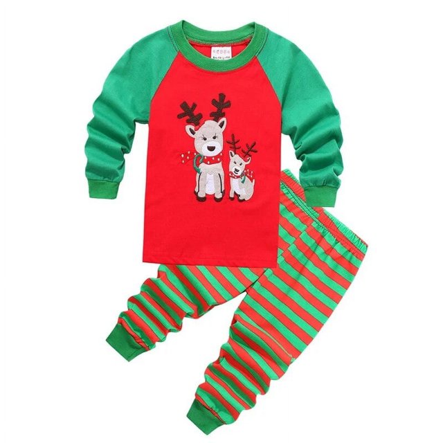 Pijamas de Navidad para niños Y niñas, ropa de dormir de elfo, Papá Noel, ropa de dormir para niños pequeños, regalo de Año Nuevo, ropa de Otoño de 2 a 7 años