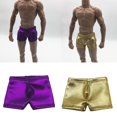 thumbnail image 1 of ones Cortos de material cuero Sintético Modelo a 1/6 para de Acción de Y Paquete Dorado de 2 CUTICAT Ropa de figura masculina, 1 of 8