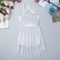 thumbnail image 4 of LiiYii Kids Girls Chiffon Lyrical Ballet Dance Dress Spaghetti Straps Gymnastics Leotard Ballerina Dancewear White 16, 4 of 9