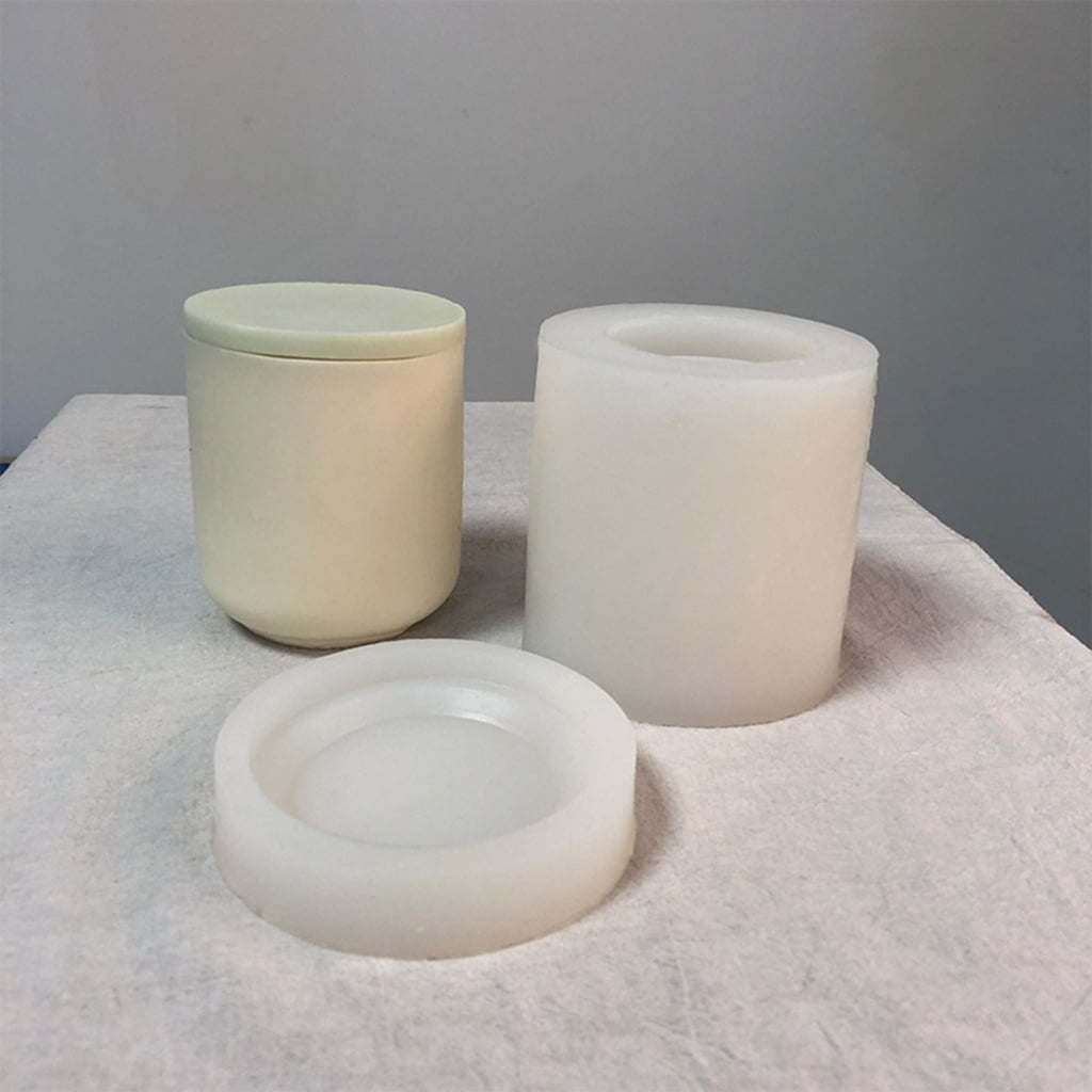 DIY Casting Mold Cylinder Candle Mold, Cylinder Silicone Crafts Mould, 3D Geometric Candle Mold Candle Decorations Tools