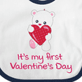 thumbnail image 4 of Inktastic It's My First Valentine's Day Boys or Girls Baby Bib, 4 of 4