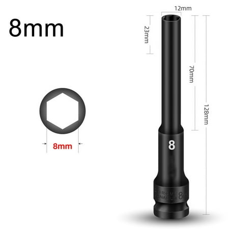 

1/2 Drive Socket Impact Wrench Hex Socket Head 8-24mm Adapter Spanner Converter