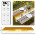 thumbnail image 3 of Ombre Orange Waves Table Runner Linen Burlap Table Runner 70 Inches Long Abstract Art Gradient Modern Dresser Scarves for Kitchen Island Coffee Dining Room Party Wedding Banquet Holiday Decor 13"x70", 3 of 8