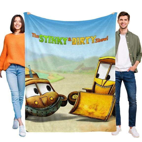 Stinky and Dirty-Anti-Pilling Flannel Blanket Soft Lightweight Plush Fuzzy Cozy Luxury Blanket for Home and Kitchen Use – Perfect for Kids and Adults 40"x60"