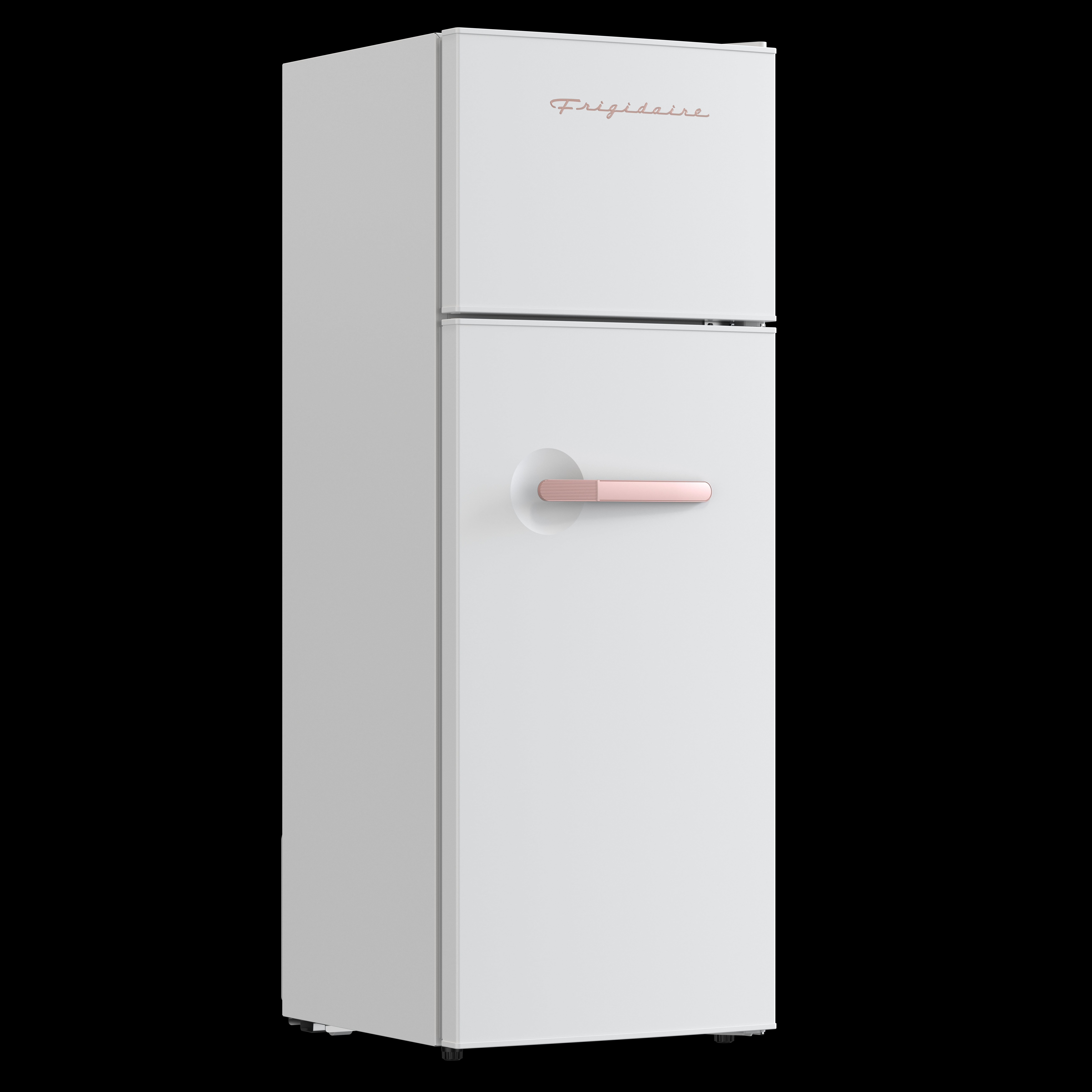 Frigidaire 7.5 Cu. ft. Retro Refrigerator, Apartment Size Fridge with Top Freezer, Rosegold White EFR768