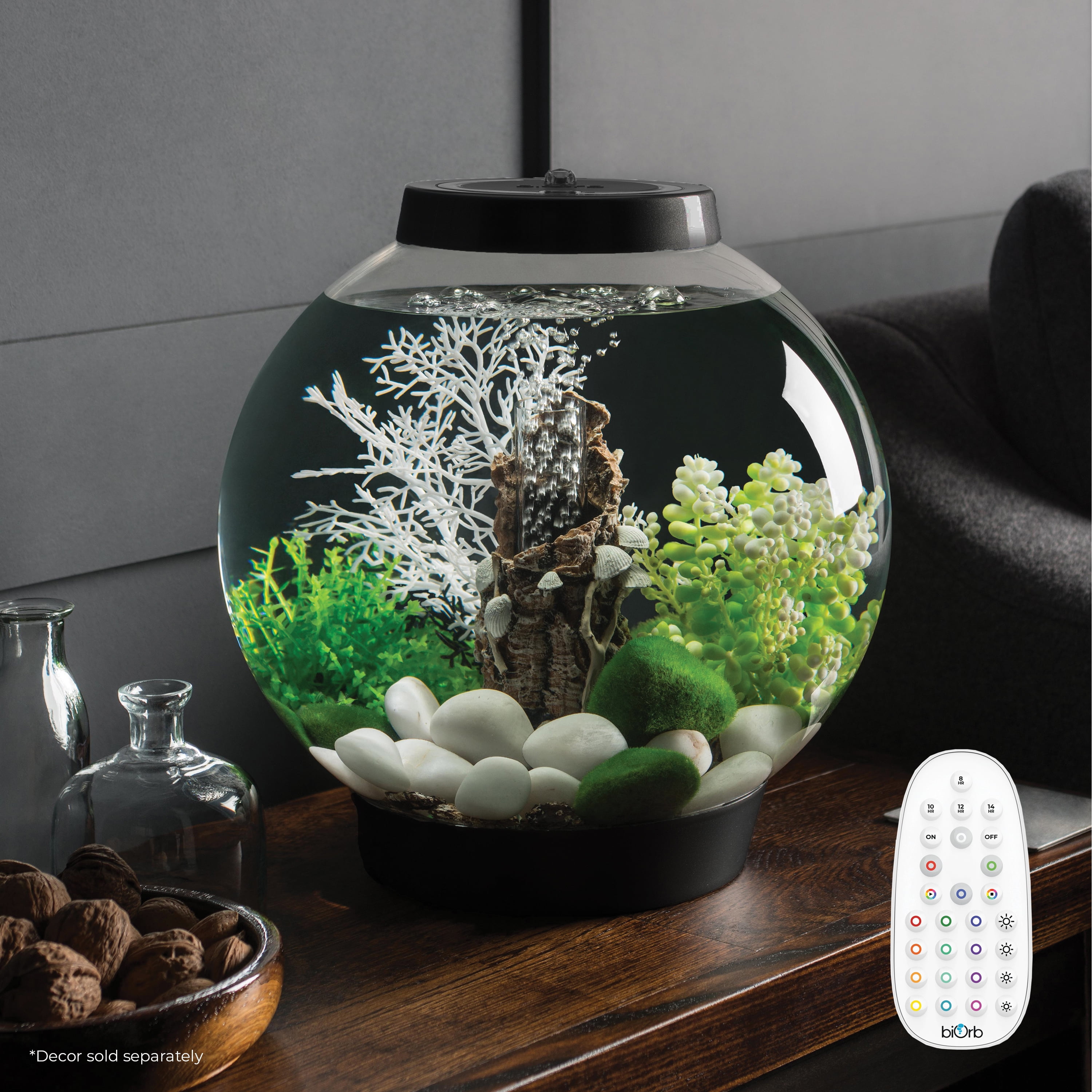 biOrb CLASSIC 15 Aquarium with MCR Light - 4 Gallon, Black