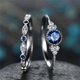 thumbnail image 5 of Anillo de circonita artificial para mujer, dos piezas con incrustaciones de diamantes de imitación, tallas de cumpleaños 6-10 (azul, talla 8), 5 of 5