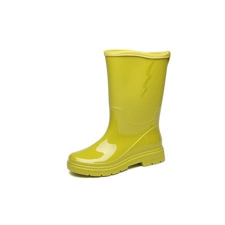 

Colisha Ladies Rain Boots Wide-Calf Rubber Boot Lightweight Garden Shoes Kitchen Pull On Mid Calf Bootie Slip Resistant Waterproof Booties Green 5