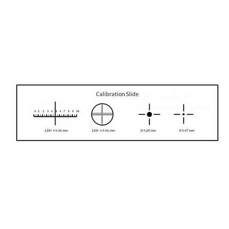AmScope Stage Micrometer Calibration Slide w/ 4-Scales for Microscope