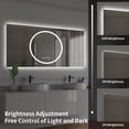 thumbnail image 5 of GVN 48*24 inch Bathroom Vanity Mirror with Led Lights and Anti-Fog, Wall Mirror for Horizontal, Bathroom, Bedroom, Living Room, Silver, 5 of 9
