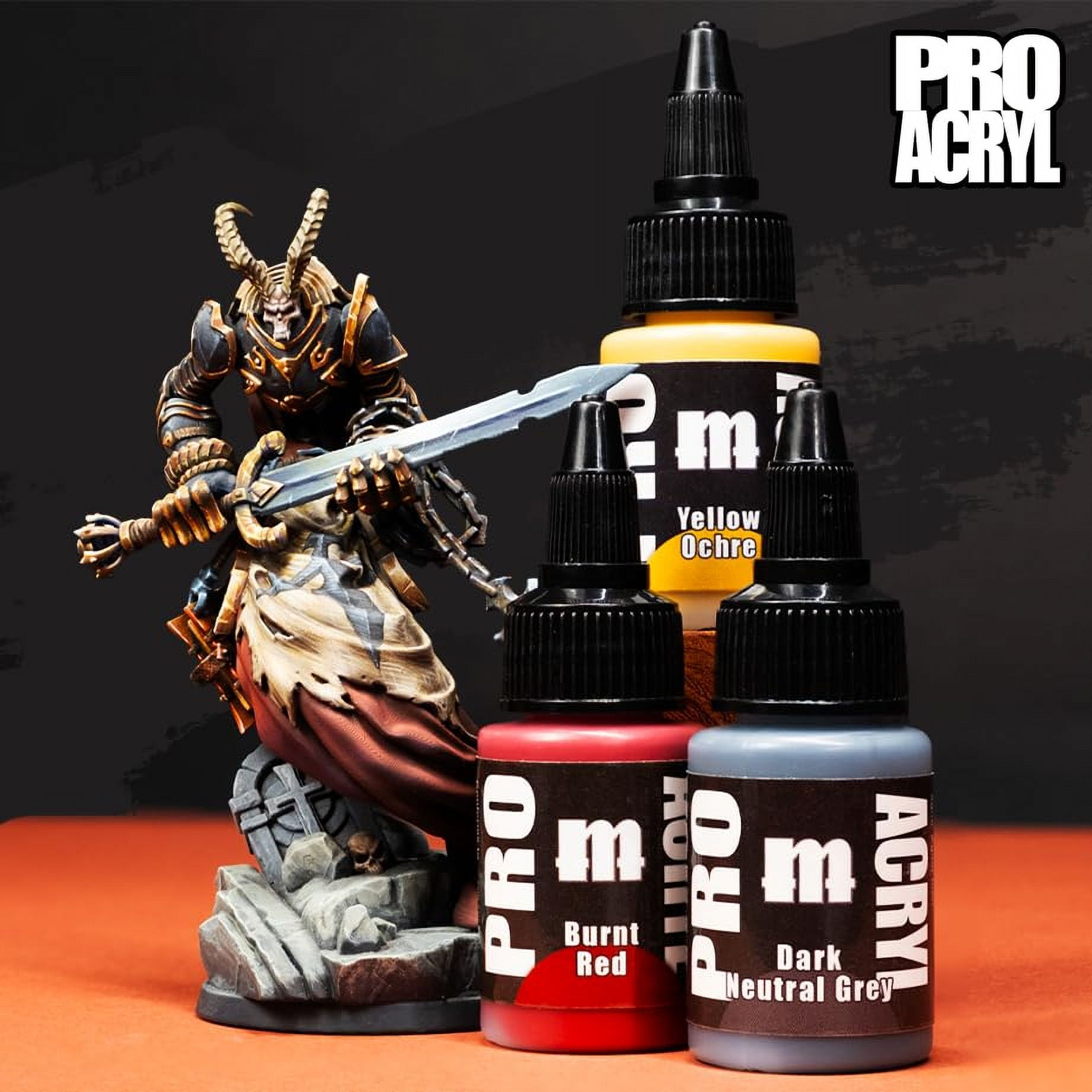 Monument Hobbies Pro Acryl Expansion Set #2 - Transparents! Acrylic Model Paints for Plastic Models - Miniature Figures Painting, no-clog cap, comes loaded with glass agitator