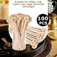 thumbnail image 3 of 100PCS Coffee Stirrers, 5.9 Inch Coffee Stir Sticks with Round Ends, Cafe Grade Natural Wooden Stir Sticks, Wooden Beverage Mixer for Cocktails Milk Tea$$Home Decor, Kitchen, & Other, 3 of 6