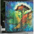 thumbnail image 4 of Ambesonne Bohemian Shower Curtain, Eastern Grunge Trees, 69"Wx70"L, Multicolor, 4 of 5