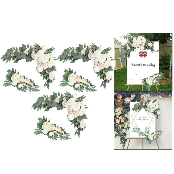 Farmhouse Artificial Flower Swag, Flower Arrangement, Fake Rose, Flower