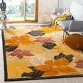 thumbnail image 2 of SAFAVIEH Tibetan Forrester Floral Bordered Wool Area Rug, Black/Rust, 6' x 9', 2 of 5