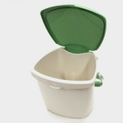 Redmon 1.9 Gal Kitchen Compost Bin, Odor Control Lid for Food Scraps, Beige/Green