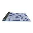 thumbnail image 2 of Ahgly Company Indoor Round Abstract Blue Modern Area Rugs, 6' Round, 2 of 4