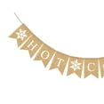 thumbnail image 3 of Conjunto de pancartas retro navideñas Impresión de letras Arpillera Guirnalda Empavesado Cola de golondrina Copo de nieve Bandera Decoración de fiesta de lino Accesorios de diseño de fondo, 3 of 5