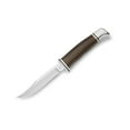 thumbnail image 2 of Buck Knives Woodsman 102 Knife - Lifetime warranty, Steel Clip Blade, Full Tang, O.D. Green Micarta Handle, Finger Guard, Leather Sheath - Ideal for Fish and Small Game, 2 of 5