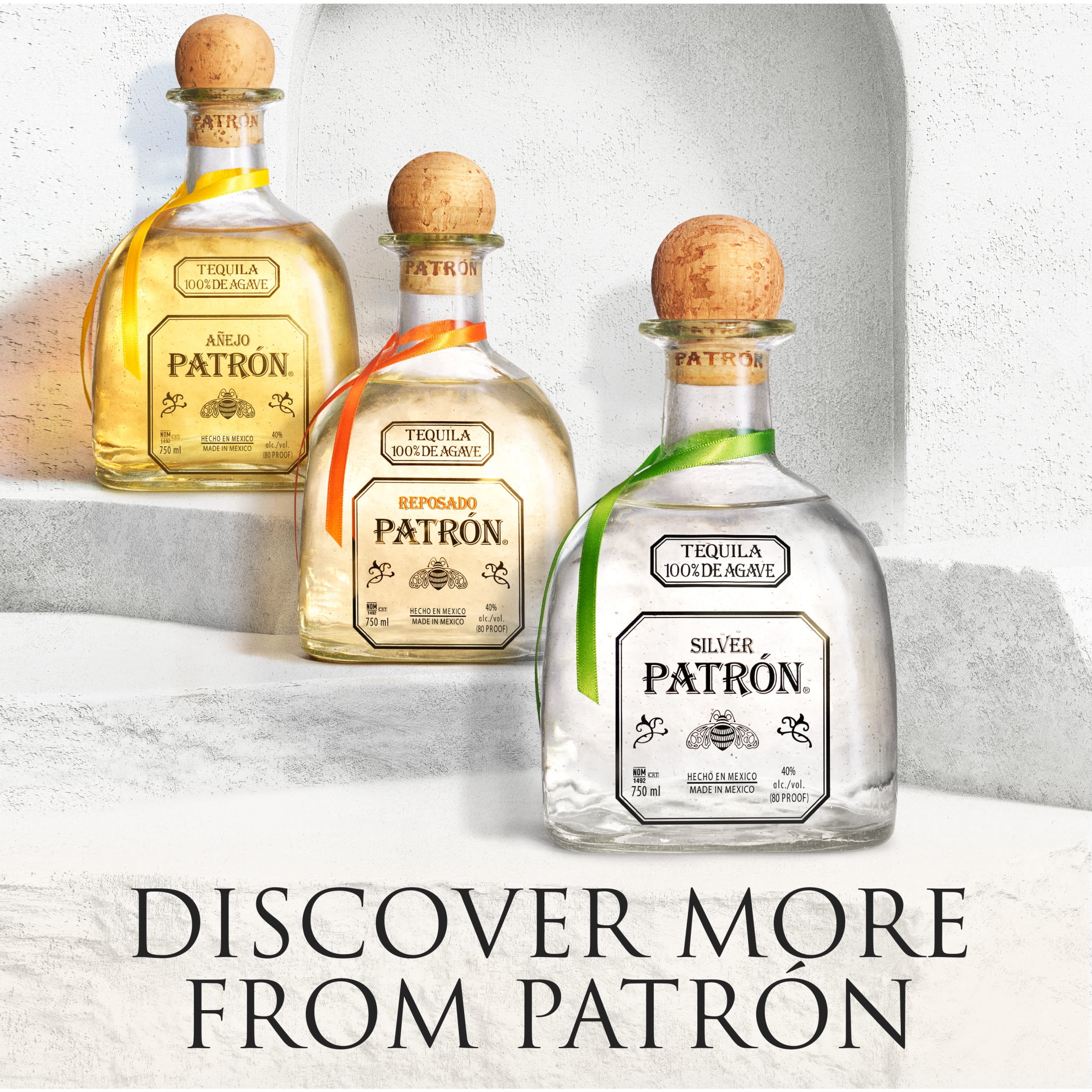Patron Silver Tequila, 40% ABV - 50 mL Bottle