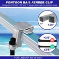 thumbnail image 3 of Pontoon Boat Square Rail Mount, Bumpers Hanger/Adjuster/Clip For Docking, 3 of 7