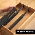 thumbnail image 6 of Bamboo Drawer Dividers Organizers, Kitchen Drawer Organizer, Drawer Cabinet Organizers, Dinnerware Serving Storage, Adjustable Drawer Divider for Clothes, Kitchen, Dresser, Bedroom, Bathroom & Office, 6 of 7