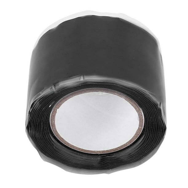 Cinta impermeable, 2 piezas, 0,5 mm x 25 mm x 1,5 m, cinta autoadhesiva negra, cinta autoadhesiva, diseño fácil de usar