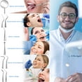 thumbnail image 4 of Professional Dental Tools Kit,6 PCS Teeth Cleaning Tools Set,Oral Care Kit with Tooth Pick, Dental Mirror, Tartar Scraper, Dental Probe, Dental Scaler, Dental Tweezer for Personal & Pet Oral Care Use, 4 of 6
