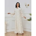 thumbnail image 4 of Robe Musulmane Style Mode Jacquard Robe Élégante Robe Élégante (Abricot, M), 4 of 5