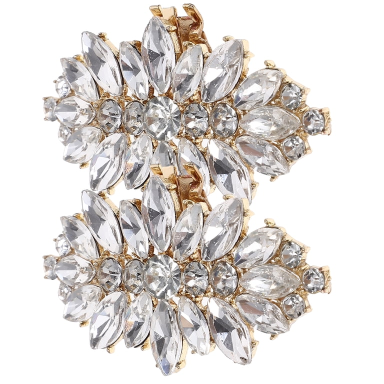 Exquisite gold and crystal clip. Amazon.com : YIZHENMY Exquisite Crystal Flower Claw Clips  main image 2