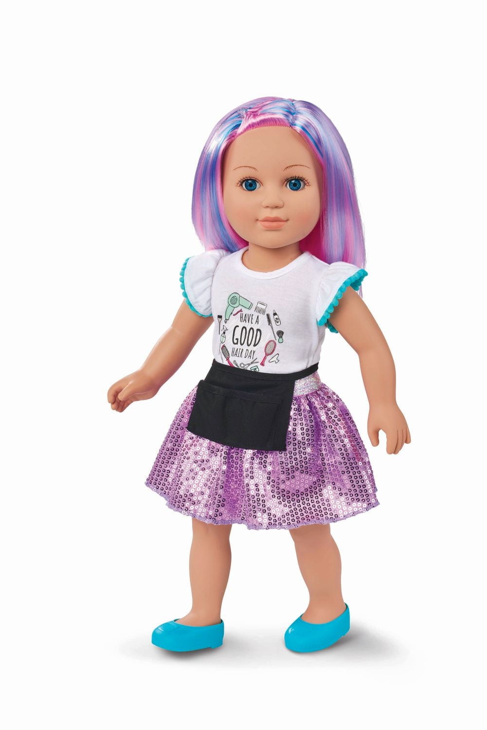 Ma vie comme poupée de coiffeur posable de 18 po, choisissez parmi 2 styles