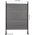 thumbnail image 3 of Outdoor Privacy Screens Freestanding, 47"" W x 71"" H Metal Slatted Decorative Privacy Screen and Panels with Stand, Brown Backyard Privacy Panels for Garden Patio, DF465163, 3 of 8