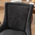 thumbnail image 5 of Dining Chair Set of 2, Upholstered Side Chair with Solid Wood legs, 2-Piece Accent Single Chair with Swoop Arm and Curved Back for Kitchen Dining Room, 5 of 8