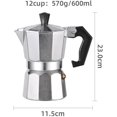 thumbnail image 2 of Pot Stovetop Espresso Maker Stainless Steel Coffee Maker For Classic Italian For Home Office Use, 2 of 2