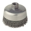 Radnor 4'' X 5/8'' - 11 Carbon Steel Crimped Wire Cup Brush For Use On Right Angle Grinders
