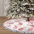 thumbnail image 3 of Christmas Tree Skirt, Shrimp Seaweed Christmas Tree Decorations Indoor, Tree Skirts Mat With Tassel Trim for Halloween New Year Holiday Christmas Party Decor 48 Inches, 3 of 7