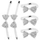 thumbnail image 1 of ColoMX 5 uds. Pajaritas de lentejuelas ajustables para niños, pajaritas brillantes y relucientes, pajarita para niños, pajarita preatada para vestido de banquete de boda, 1 of 7