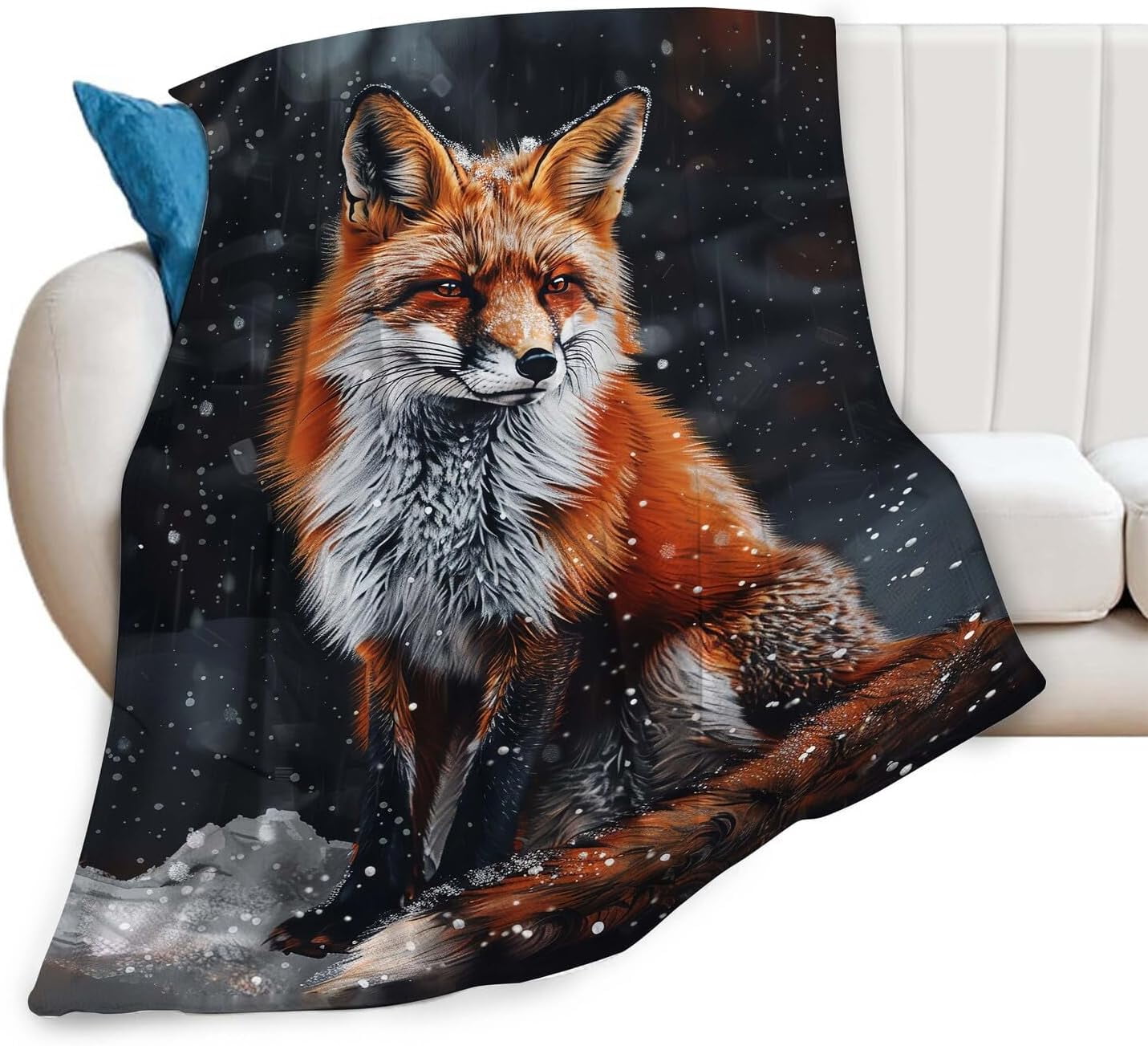 Red Fox Blanket Cute Orange Fox Throw Blanket Gifts for Girls Boys  Women Men Adults Super Soft Cozy Plush Fluffy Fuzzy Fleece Blanket Home Decor 40''X50''
