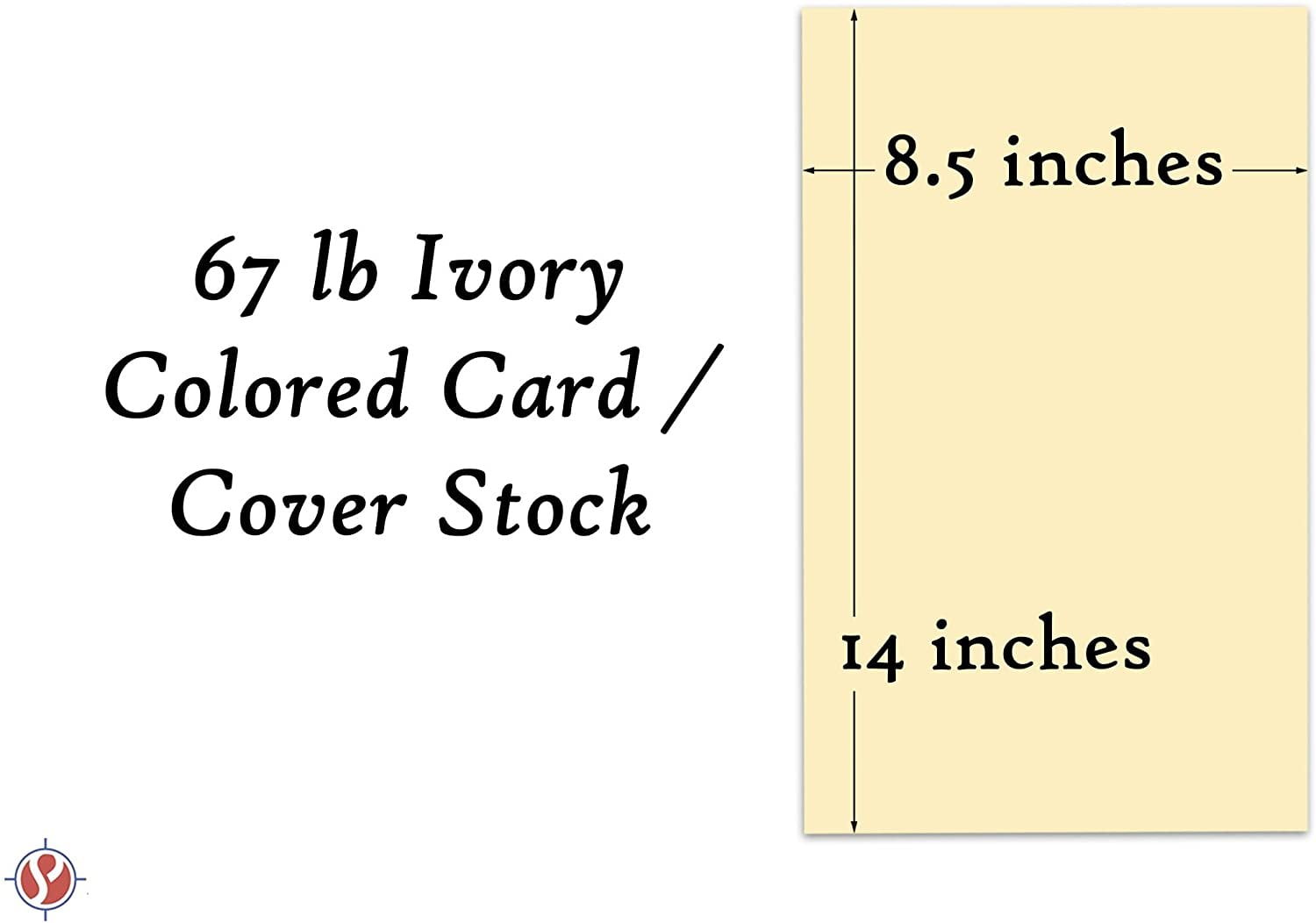 Ivory Pastel Color Card Stock | 67Lb Cover Cardstock | 8.5" x 14" Inches | 50 Sheets Per Pack