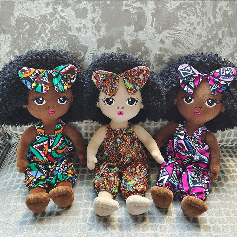 Lazada African American Baby Dolls Gifts Soft Plush Girl Toys Brown Skin  16 - The Black Toy Store