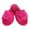Dark Pink, variant on CTM Girl's Soft Pom Open Toe Slide Slippers