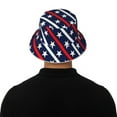 thumbnail image 5 of Honeii Patriotic Star Pattern for Unisex Bucket Hat Waterproof Rain Hat Reversible Shiny Rave Bucket Hat for Concert Festival Boonie Cap, 5 of 6