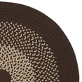 thumbnail image 2 of 13' Brown and Ivory Bordered All Purpose Handcrafted Reversible Round Outdoor Area Throw Rug, 2 of 2