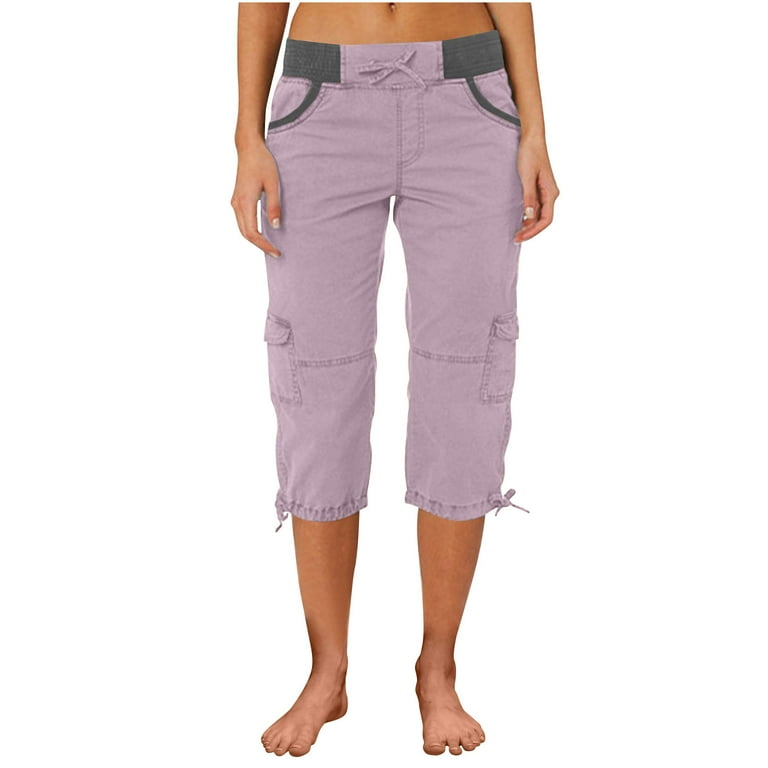 JURANMO Womens Cargo Capris Hiking Pants Outdoor Lightweight