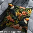 thumbnail image 2 of jejeloiu Toucan Birds Fabric by the Yard 3 Yards,Country Flower Floral Sewing Fabric,Tropical Botanical Leaves Fabric for Sewing For Teens,Super Cozy Room Decor, 2 of 6