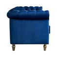 thumbnail image 6 of 3 Seater Chesterfield Button Tufted Velvet Sofa, Wide Upholstered Couch with Rolled Arms Removable Cushions Metal Legs for Living Room Office Apartment, 6 of 11