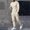 Beige, variant on Suits for Men Men's Solid Color Suit Round Neck Long Sleeve T-Shirt Trousers Tight Two Piece Set Solid Color Slim Suit Sportswear Suit