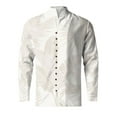 thumbnail image 2 of Camisa Hombre Camisa de manga larga con estampado digital 3D y soporte con botones sueltos para hombre, vacaciones, playa, ocio (Khaki, XL), 2 of 5