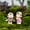 Pink, variant on 2Pcs Boy Girl Kids Couple Miniature Ornament Craft DIY Landscape Dollhouse Decor