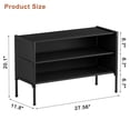 thumbnail image 5 of BGTREND 3 Tier Shoe Rack with Cover 12 Pairs Shoe Shelves Organizer for Closet, Entryway, Hallway, Bedroom, Black, 5 of 7